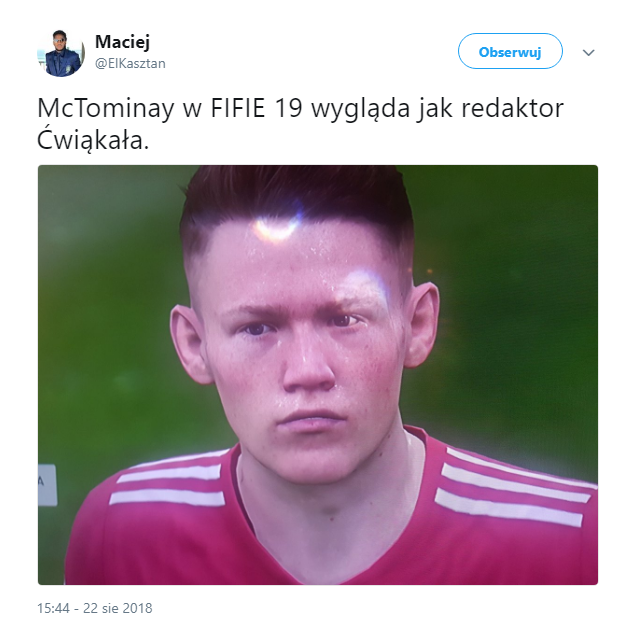 Tomasz Ćwiąkała ma sobowtóra w grze FIFA 19